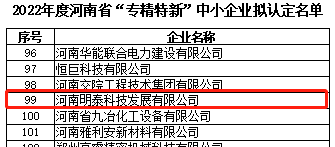 银河优越会科技入选2022年度河南省“专精特新”中小企业
